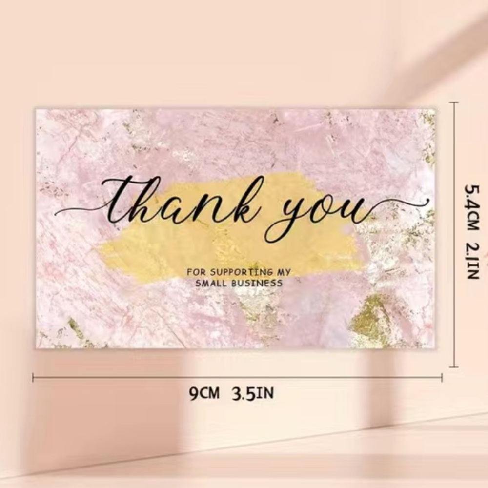 50 Cards Thank You Card Marble Card - Picture 5 of 5